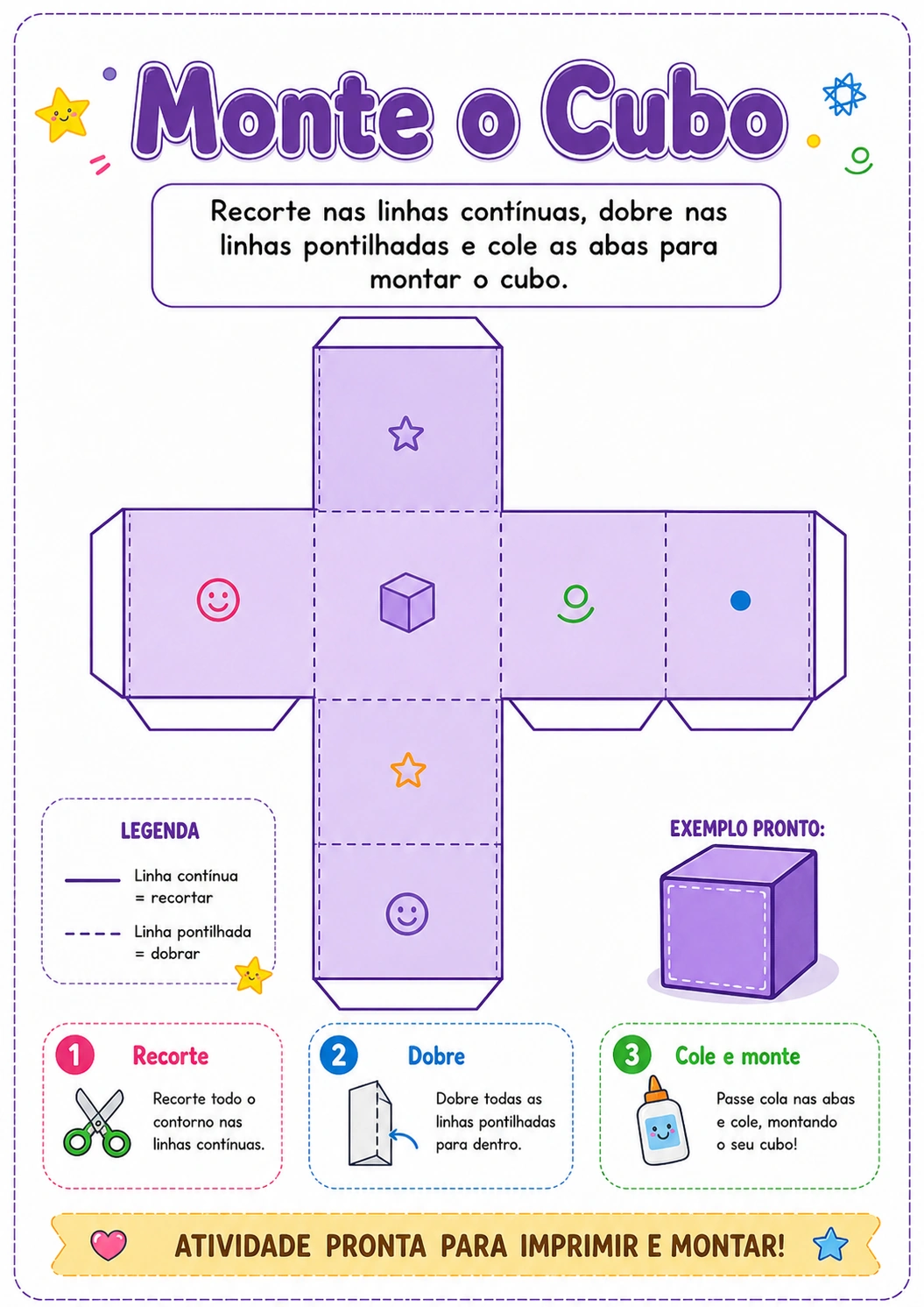 Atividade para montar um cubo