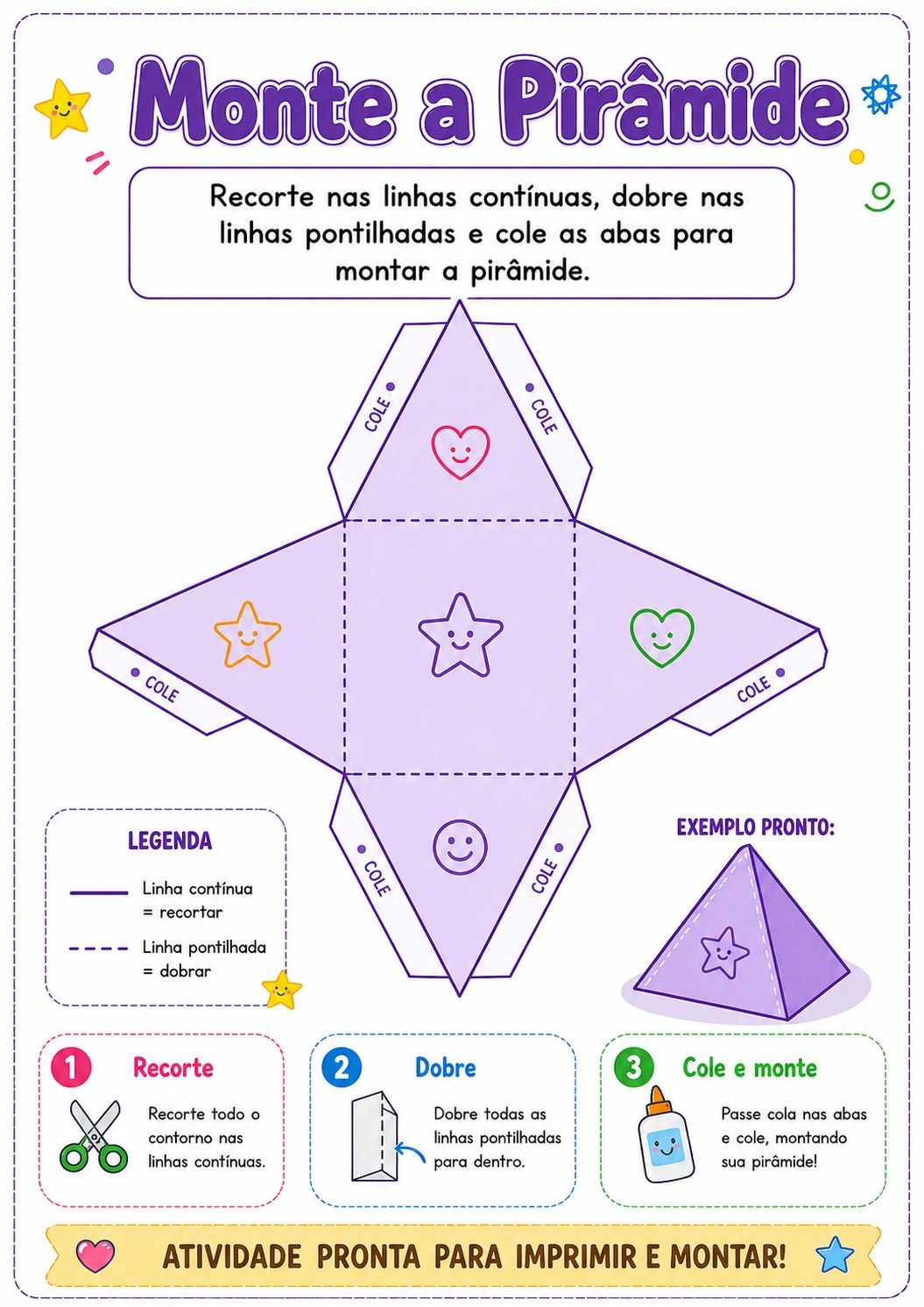 Atividade para montar uma pirâmide