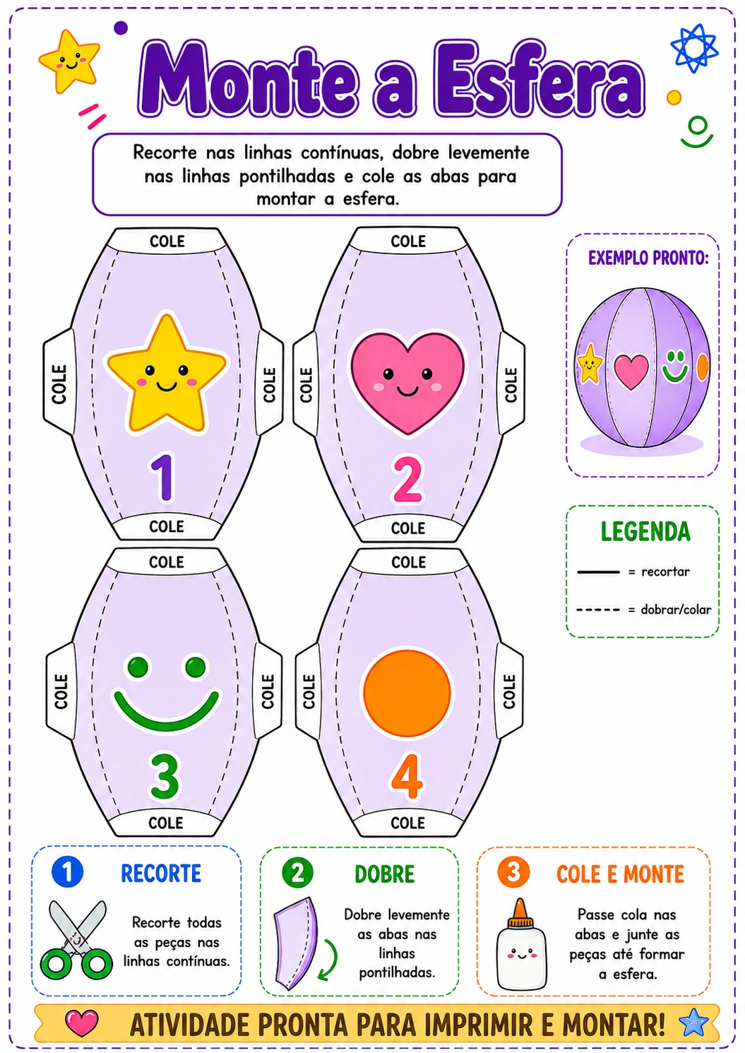 Atividade para montar uma esfera