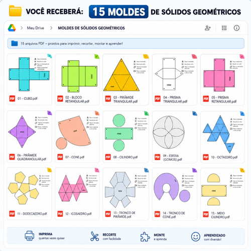 Visão geral dos moldes de sólidos geométricos